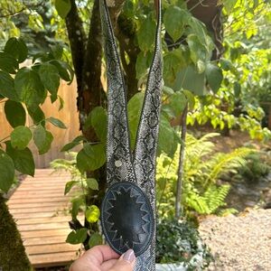 Tony Lama Snake Skin Belt Sz M 34-36